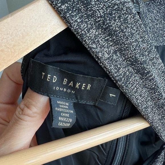 Ted Baker Shimmery silver gown size small - Picture 9 of 9